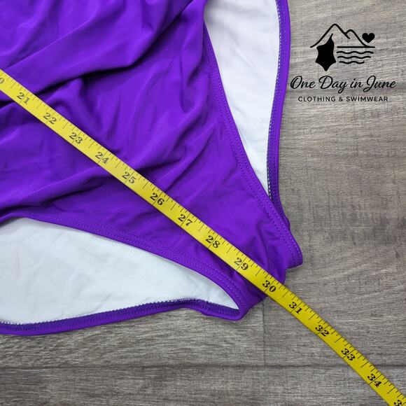 B2Prity Plus Size Cut Out Ruffle Shoulder One Piece Swimsuit Size 2XL - Picture 6 of 7